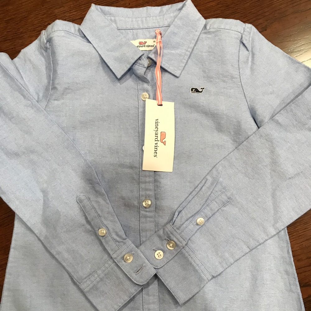 Vineyard Vines Girls oxford long sleeve shirt